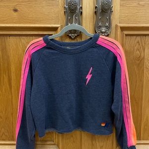 Aviator Nation Bolt cropped sweatshirt, Size XS